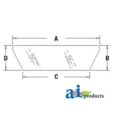 A & I PRODUCTS Glass, Rear, Lower 25.75" x17.75" x4" A-D5NN9442014B